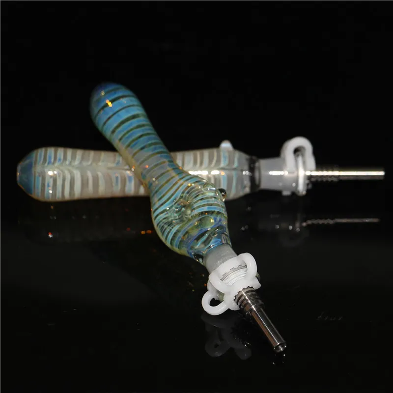 Kit NC en verre pour fumer avec embouts en quartz de 10 mm Clip Keck Récupérateur de cire en silicone Nector