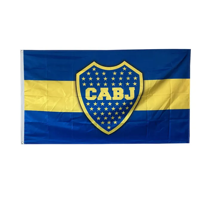 Argentyna Boca Flaga 3x5 FT Flag promocyjny Festiwal Party Prezent 100D Poliester Kryty Outdoor Drukowane Gorące Sprzedawanie