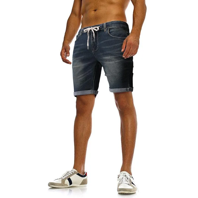 2020 Nouveaux hommes d'été Denim Shorts Mode Casual Cordon Slim Jeans Cargo Shorts Pantalons courts en plein air Vêtements de haute qualité200P