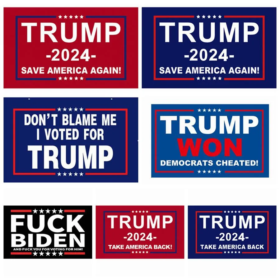 Trump 2024 Prendre des autocollants de voiture américains Polyester Sauvegarder American US Presidail Trump Sticker Décoratif FHH21-860