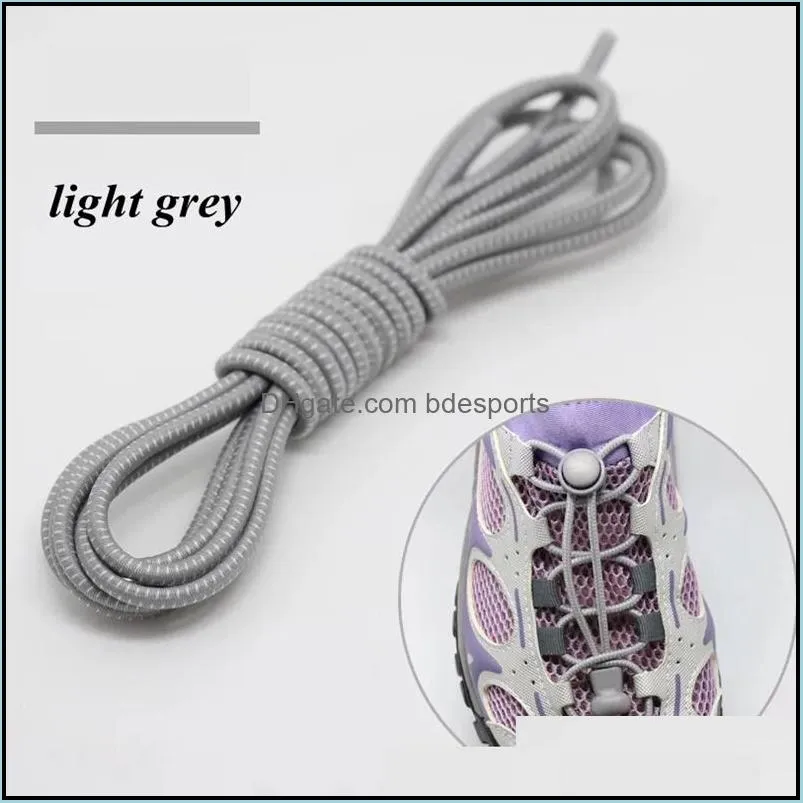 Round Elastic Shoelaces Suitable Various Sports Shoe Accessories No Tie Shoelace Fixed Stretching Locking Lazy