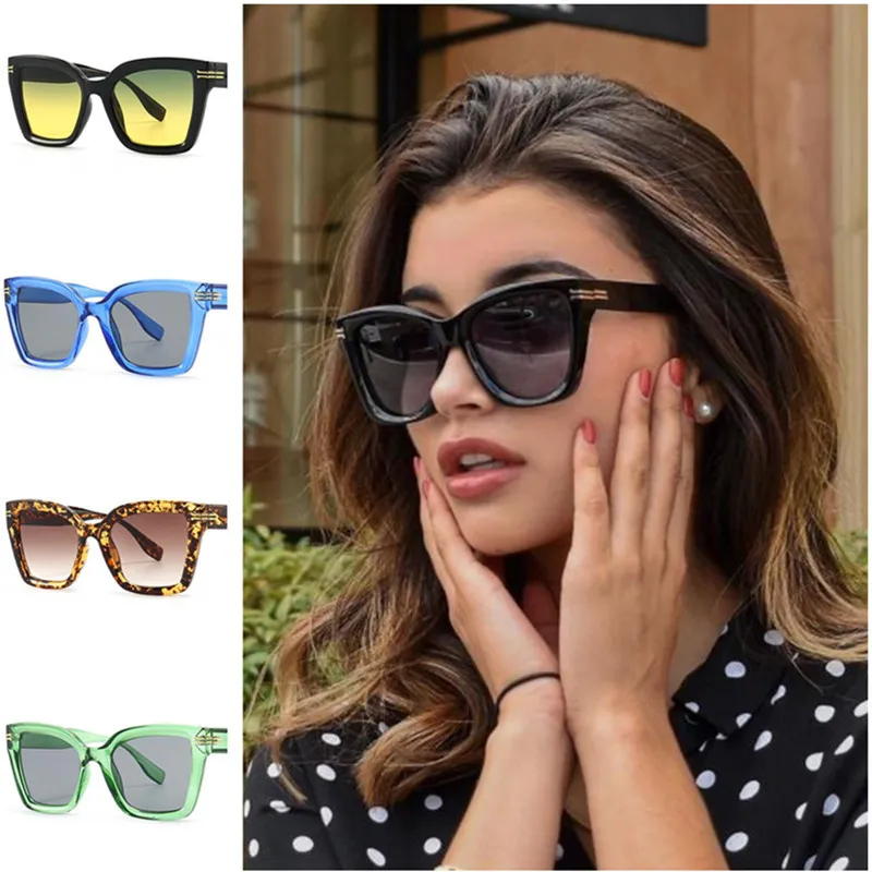 Occhiali da sole alla moda Occhiali da sole con montatura oversize Occhiali da vista da donna Occhiali anti-UV Semplicità Ornamentale Adumbrale A++