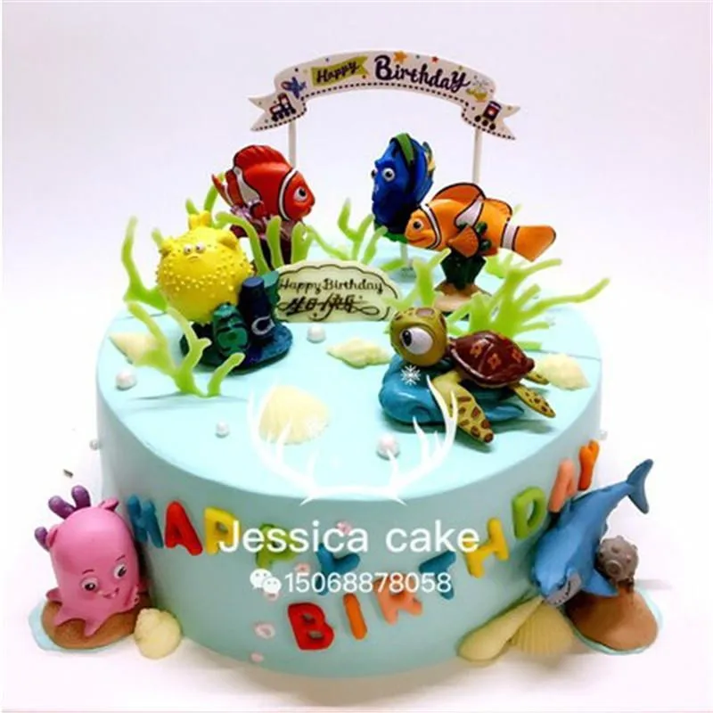 Toy Fish Under The Sea Party Decorations Cupcake Toppers Baby Kids Toys  Tropical Decoration Animals Tropical Fish Cake Topper1 From Movemotion,  $55.04