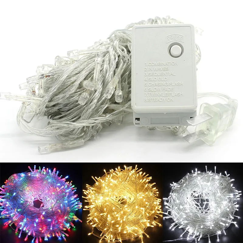 LED String Lights Christmas Fairy Lights 10M 100LEDs Waterproof Holiday Lighting Tree Decoration Garland 110V 220V