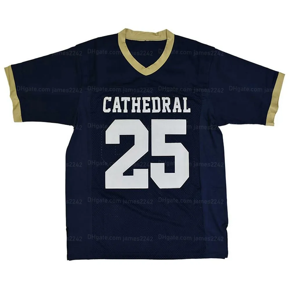 Niestandardowe Terry McLaurin 25# High School Football Jersey Ed Blue Dowolne nazwiska rozmiar S-4xl Koszulka najwyższej jakości