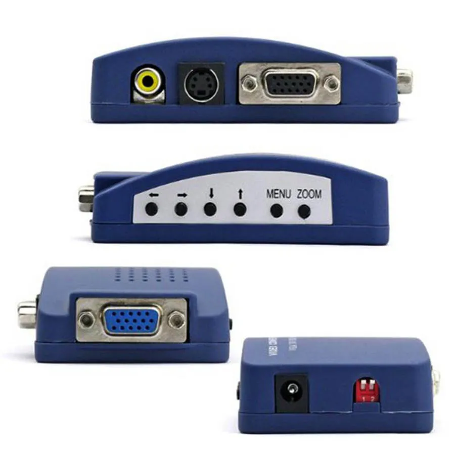 VGAからRCAアダプタースイッチボックス：NTSC/PAL VGA 2 TV AV Signal