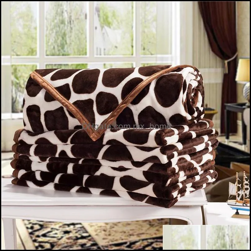 Blanket Coral Fleece Throws On Sofa/Bed/Plane Travel Plaids Battaniye Big Size 230cmx200cm Home Textiles Blankets