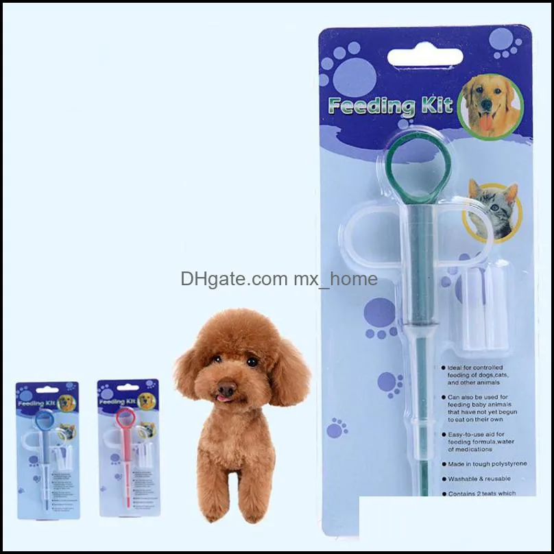 Pet Pill Dispenser Dog Feeder Capsule Tablet Injector Medical Feeding Tool Kit For Cats Dogs Small Animals JK2012PH