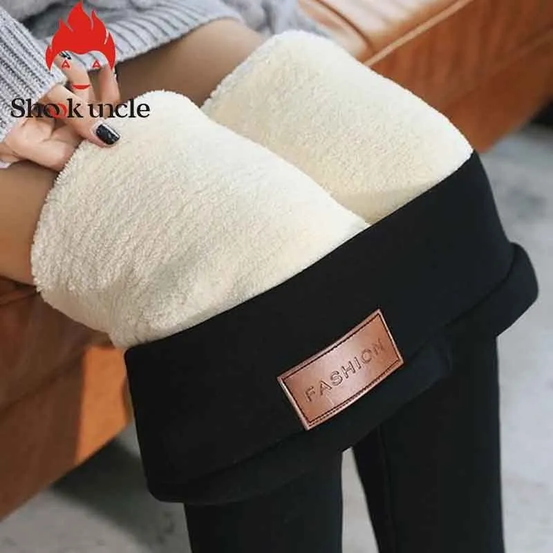 Super Thick Warm Pants Women Winter Skinny Velvet Wool Fleece