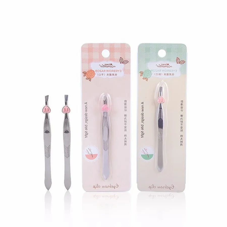 Stainless Steel Bevel Flat Eyebrow Clip Stainless Steel Eyebrow Tweezers Cosmetic Make Up Tools Eyebrow Tool