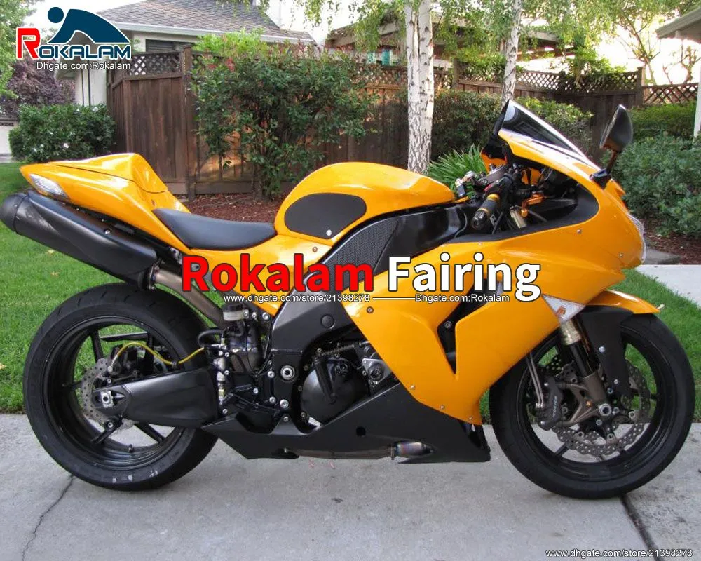 Motorcykelskydd ZX 10R Fairings för Kawasaki Ninja ZX10R 2006 2007 Sportbike Fairing Kit (formsprutning)