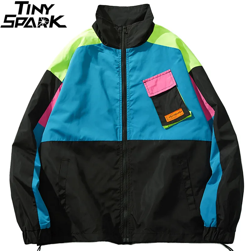 Oversized color block jacket deals
