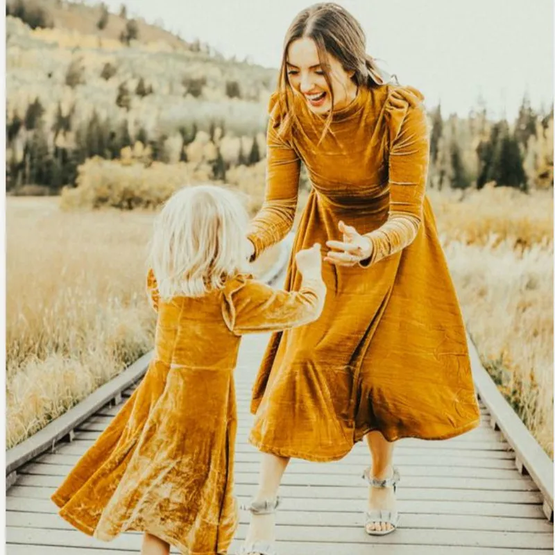 velvet maxi dress for baby girl