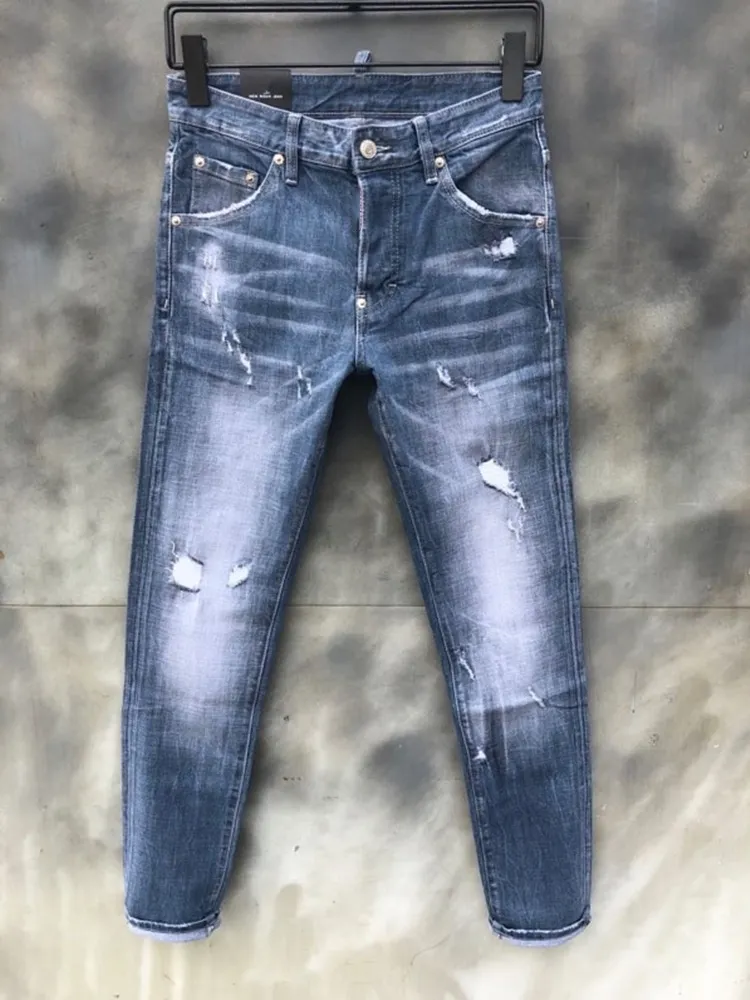 Italiaanse mode Europese en Amerikaanse casual jeans, high-end gewassen, met de hand gepolijst, kwaliteit geoptimaliseerd la9505