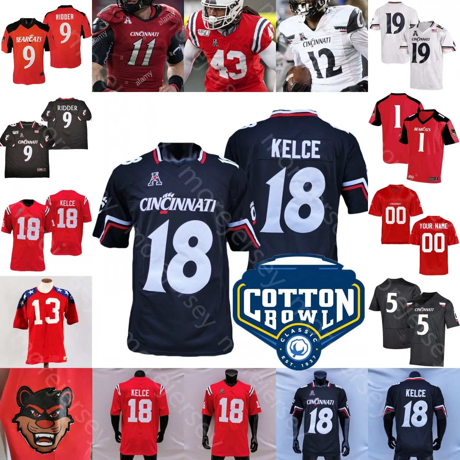 Cincinnati Bearcats Football Jersey NCAA College Youth Football Jersey