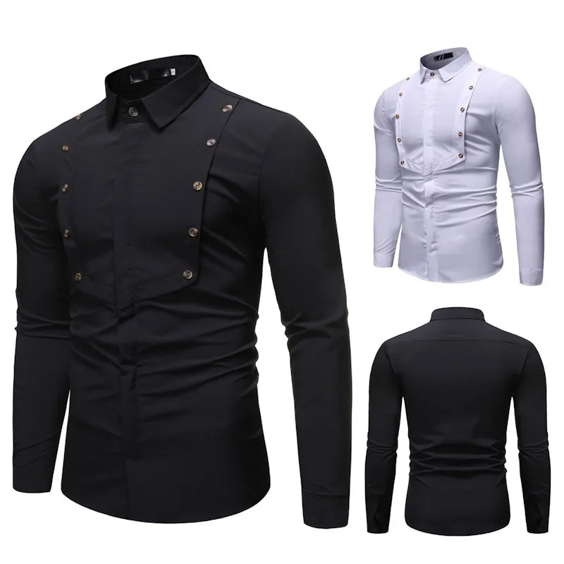 Nouveau Style coton blanc hommes mariage/bal/dîner marié chemises porter marié homme chemise classique hommes chemises habillées