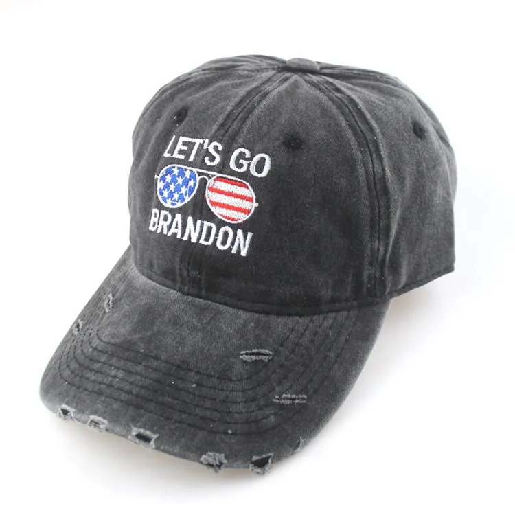 LET`S GO BRANDON Embroidered Baseball Hat With Adjustable Strap 