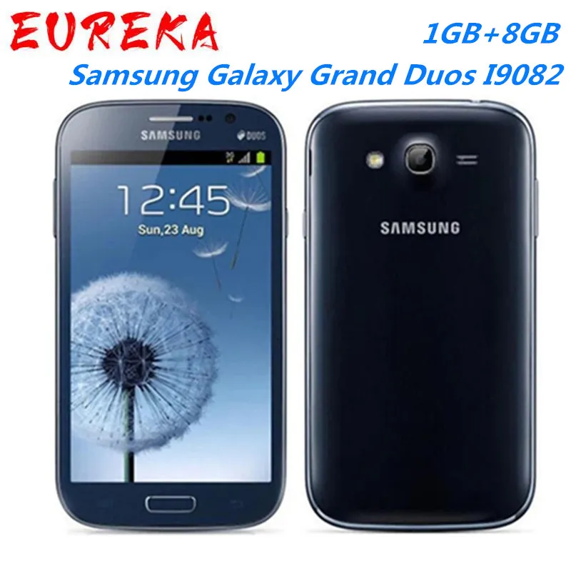 Original olåst Samsung Galaxy Grand Duos I9082 GPS 8GB ROM 8MP 5,0 tum Dual Sim Smartphone