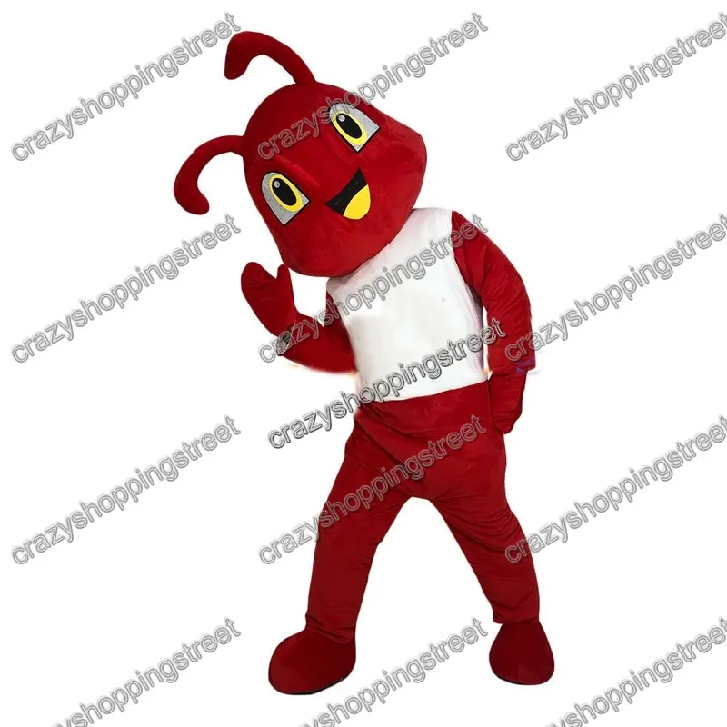 Хэллоуин красный муравьиный талисман костюм мультфильм животных тема персонаж рождественские карнавальные вечеринки модные костюмы взрослых размер открытый наряд