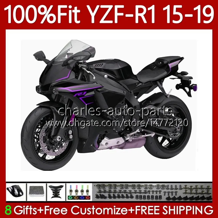 OEM Flat Black Injection Fairings For Yamaha YZF R1 1000CC 2015 2019 104No.122 From Charles Auto Parts 424.69 DHgate.Com