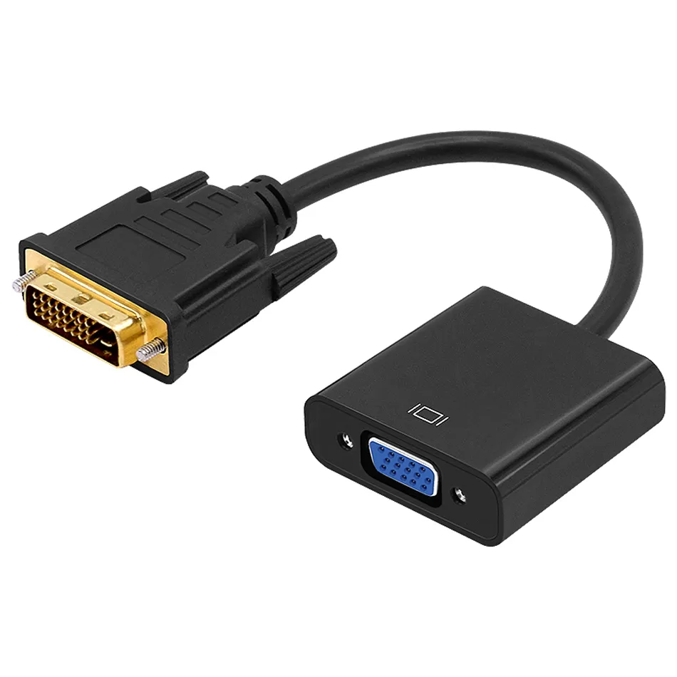 DVI мужчина до VGA женский адаптер Full HD 1080P DVI-D соединители 24 + 1 25PIN до 15Pin Cable Converter для PC Computer Monitor