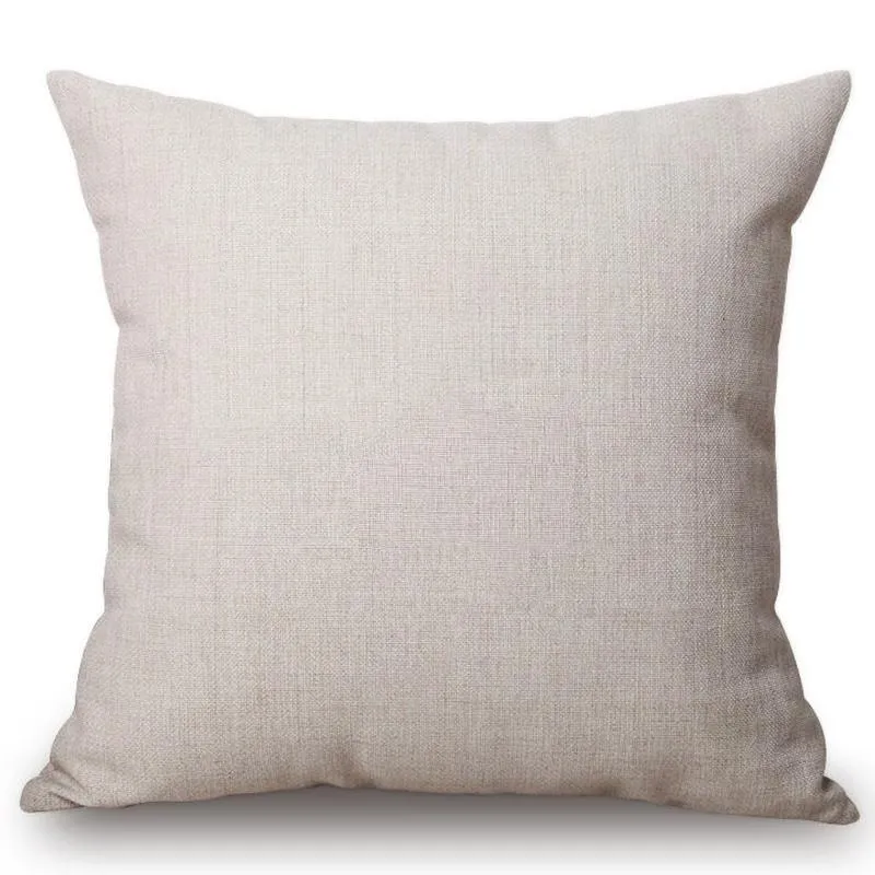 2021 Plain Faux Burlap Pillow Cover 14x14 Sublimation Burlap Blank