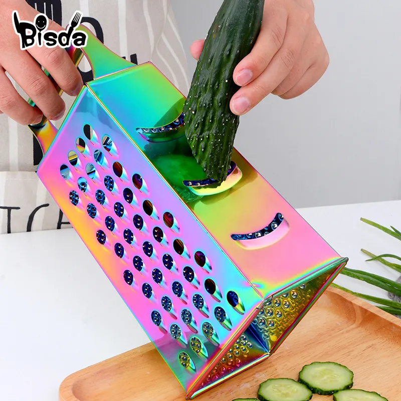 ポテトカッター　野菜カッター 果物カッター 1個のマルチ機能野菜カッターポテトスライサーキッチン用品レインボー