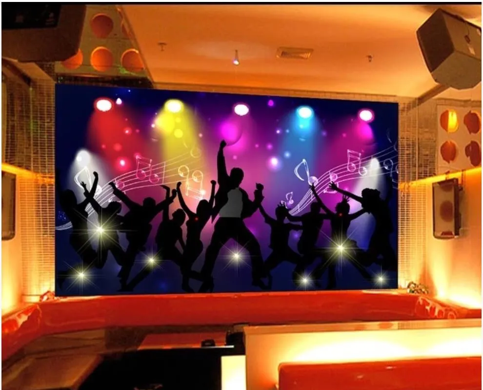 Custom Photo Wallpapers 3D-muurschilderingen Wallpapers Mode Karakter Dynamische Cool Muziek Carnaval Bar KTV Achtergrond Muurdocumenten Woondecoratie