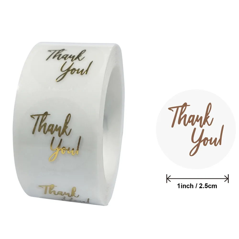 Clear Gold Foil Thank You Stickers For Wedding Pretty Gift Cards Envelope Sealing Label Stickers