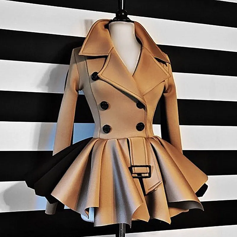 Double breasted hotsell peplum coat