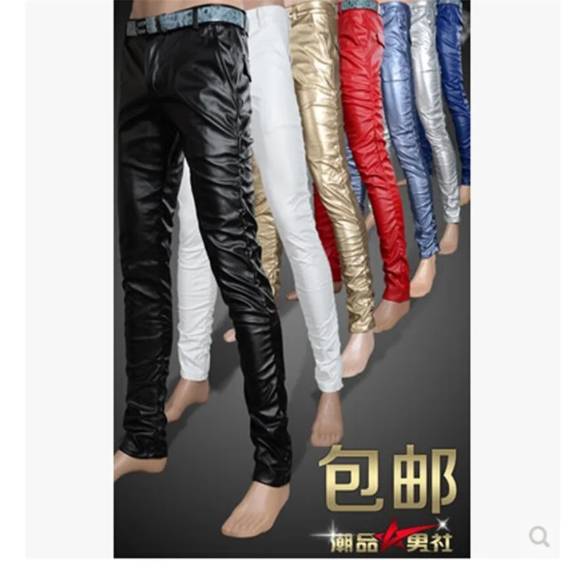High Quality PU Leather Motorcycle Pants For Men Available, Faux Leather  Skinny Red Leather Trousers Sizes 27 36 From Cong02, $32.34