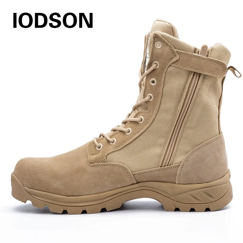 IODSON Bottes de combat tactiques militaires en plein air Chaussures pour hommes Chaussures de travail et de sécurité Armée Formation Desert Boat Y200915