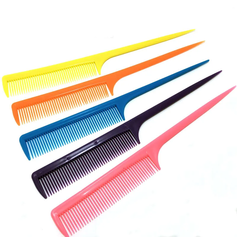 10 years store mixed color professional hairdresser styling hair brush plastic comb