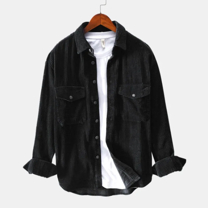 Männer 2020 Frühling Und Herbst Mode Marke Japan Stil Vintage Slim Fit Cord Hemd Männliche Beiläufige Lose Hemd Cloth333c