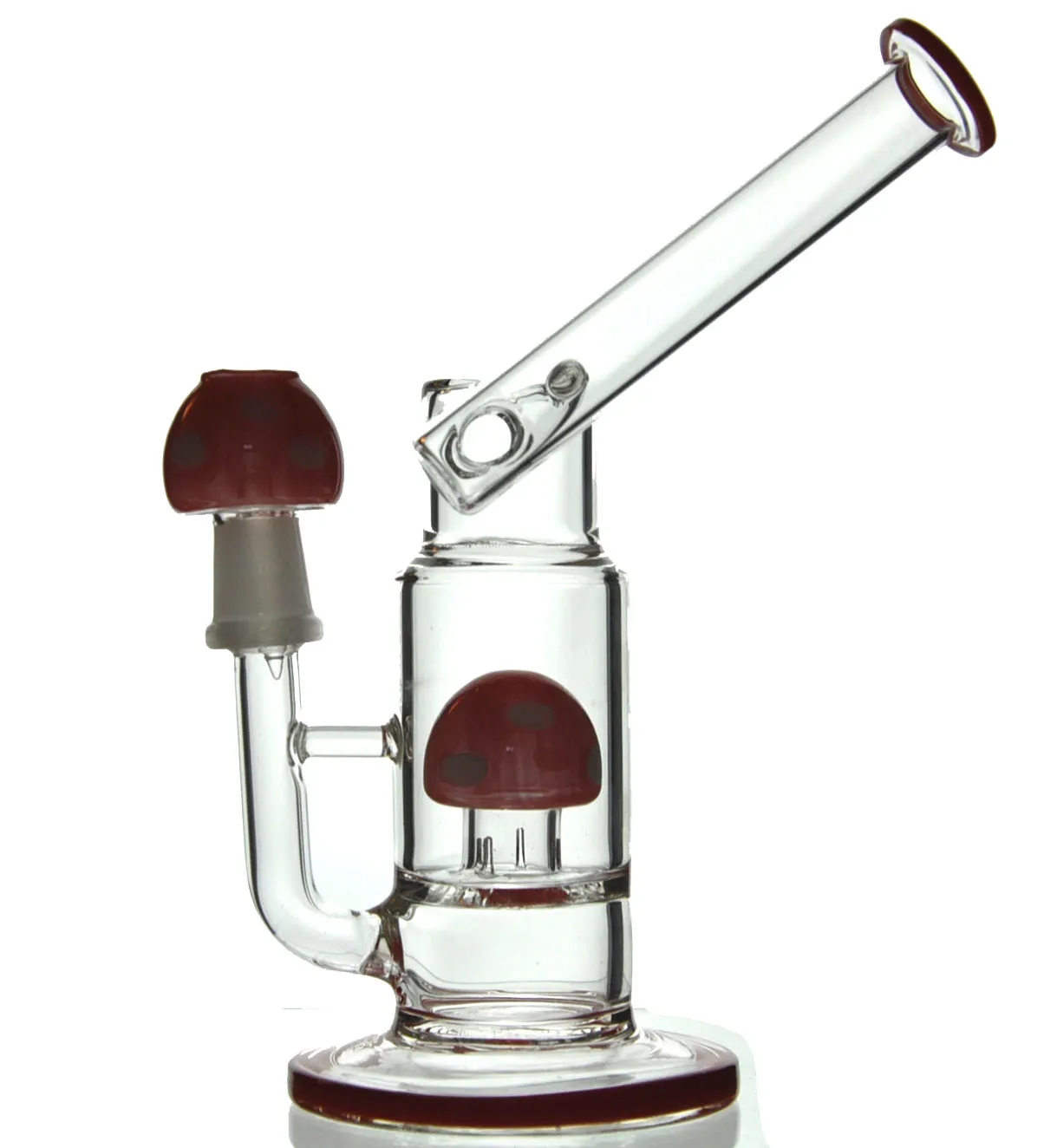 7 Inch Mushroom Filter Glass Bong Oil Rigs Dab Rig 14MM joint Smoking Water Pipes Turbine Percolator Top Open Glass Bongs