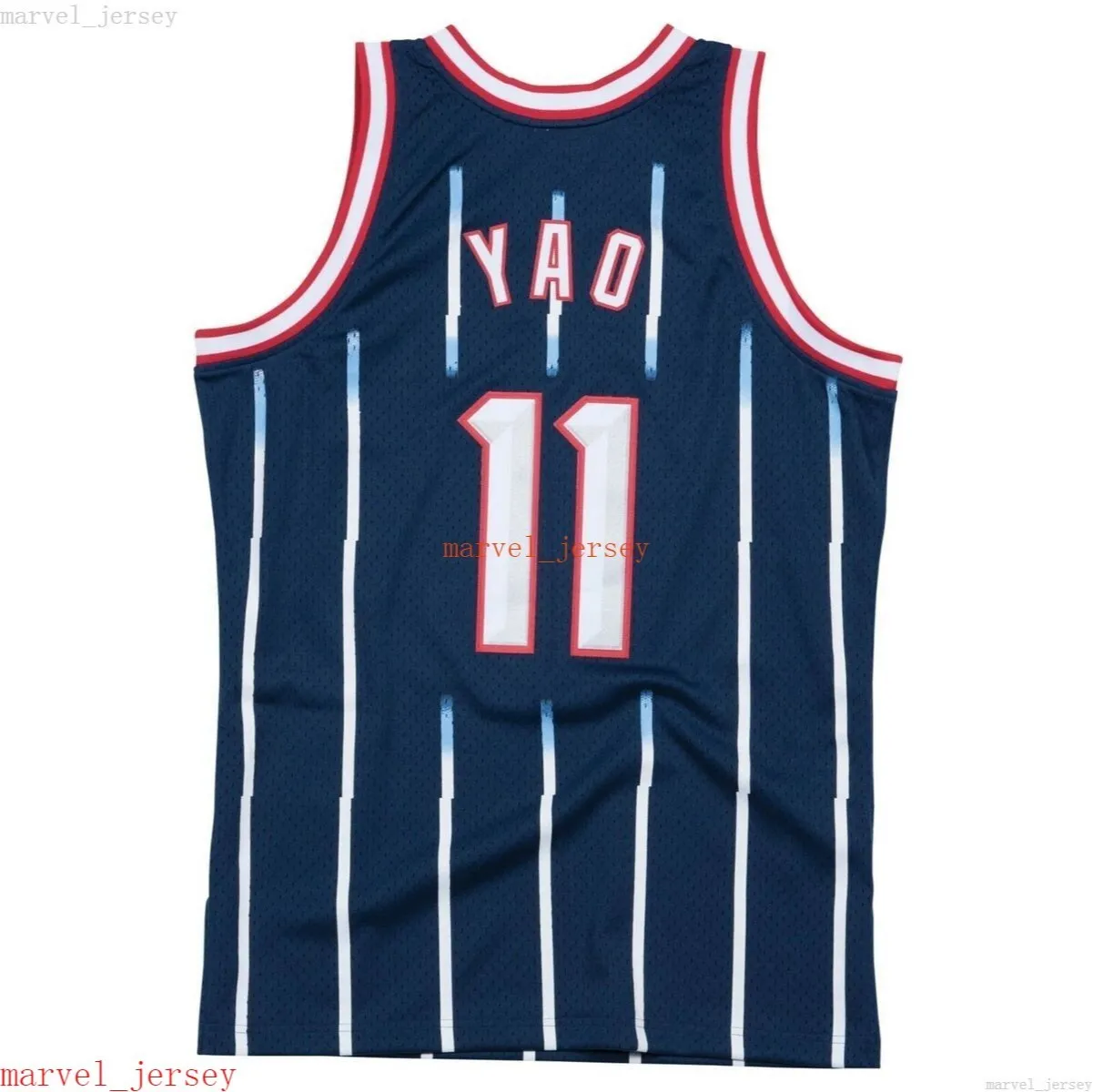 100% zszyty Yao Ming #11 Navy 2002-03 Swingman Jersey XS-6XL Męskie Jersele Basketball Koszulki