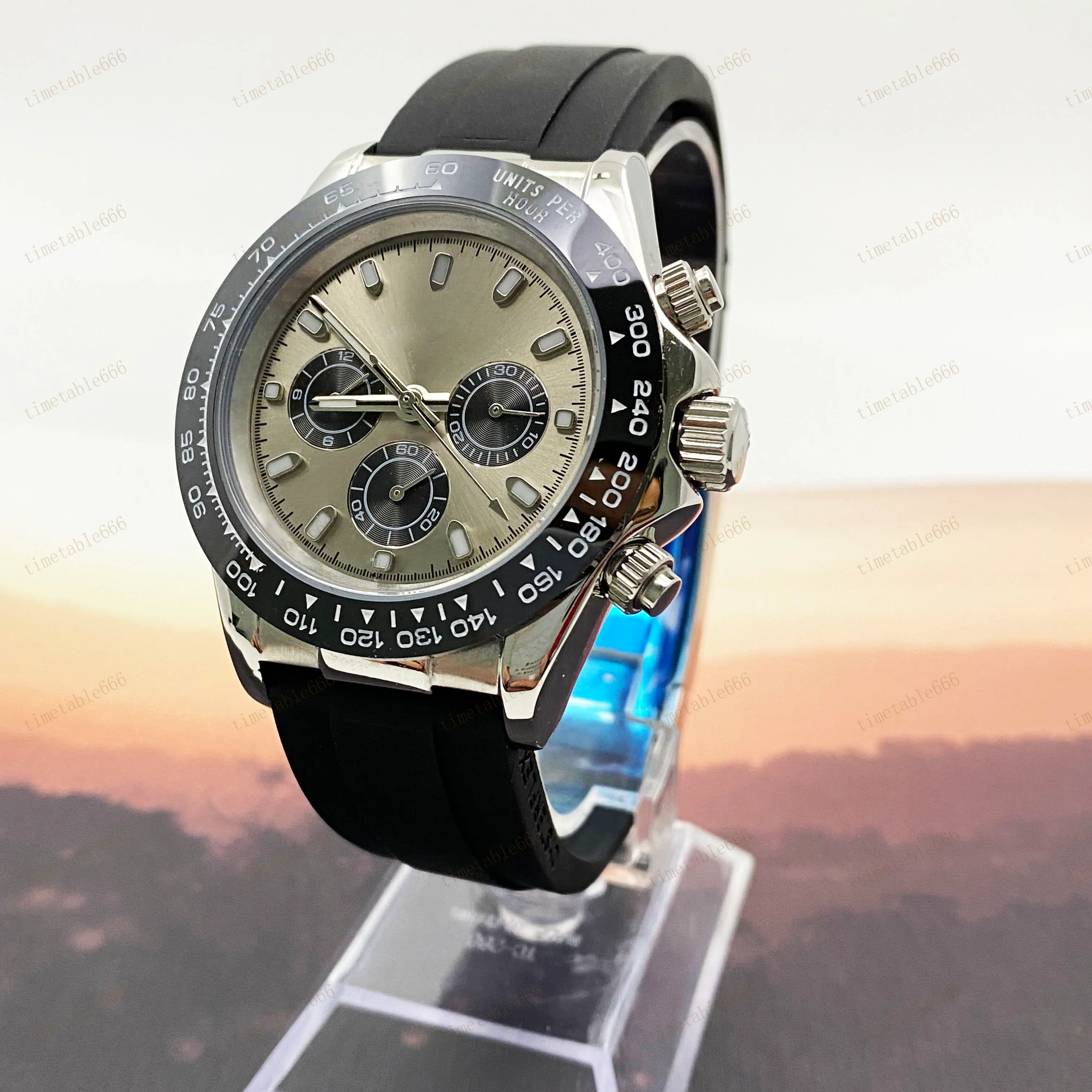 Reloj de pulsera automático AAA, relojes luminosos de acero inoxidable para hombres, relojes de pulsera mecánicos, hebilla plegable de 41MM, Hardlex Montre Wat197R