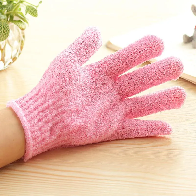 New Exfoliating Peeling Bath Gloves Wash Skin Body Scrubber Gloves Nylon Shower Scrub Gloves Body Spa Massage Dead Skin Cell Remover Schuurhandschoenen