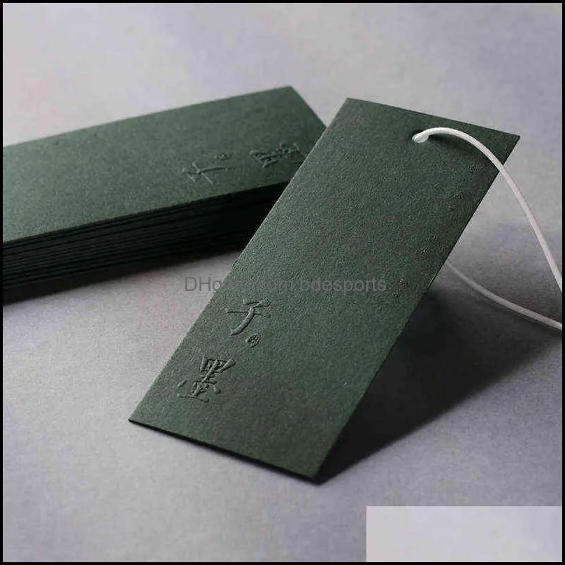 Paper Cardboard Customized Personalized Garment Clothes Tags Price Label Swing Tags Handmade Gift Thank Card with OEM Y1230