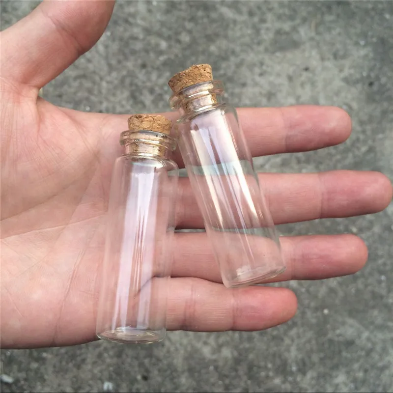 15ml Empty Cosmetic Containers Small Glass Crafts Bottles With Corks Mini Perfumes Bottles