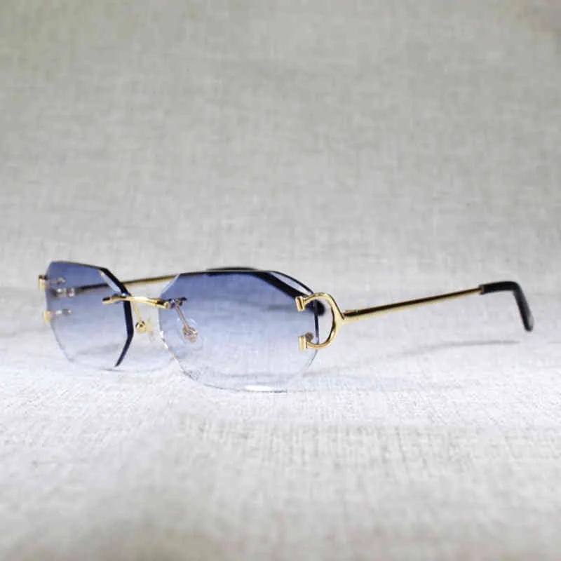 2022 usine en gros Diamants de doigts coupe lunettes claires lunettes de soleil aléatoires hommes métaux cadre nuances pour femmes globes gafas rachetant conduite