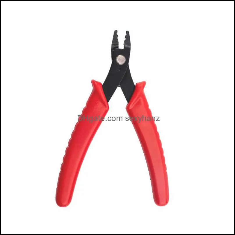 45# Carbon Steel Jewelry Pliers for Jewelry Making Supplies Crimper Pliers for Crimp Beads Red Crimping Pliers 12.8x8.3x0.9cm