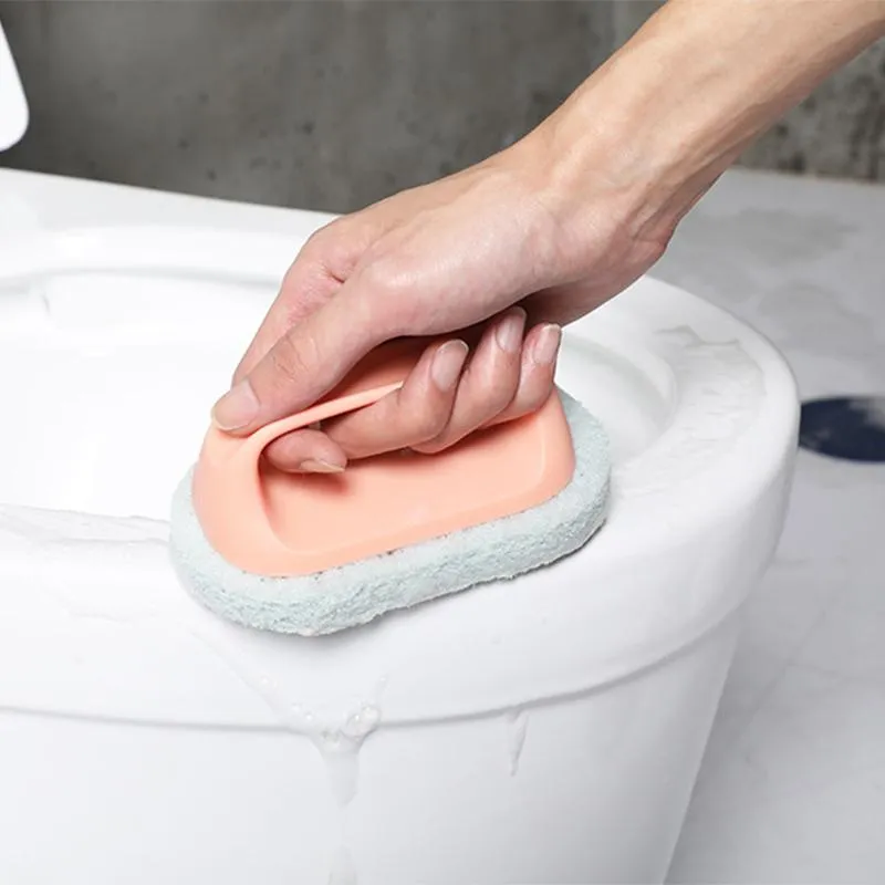Daily Necessities Cleaning Brush Multi-Functional With Handle Scouring Pad Bathtub Kitchen Dish-Washing Floor Brush Sponge Wipe XG0357