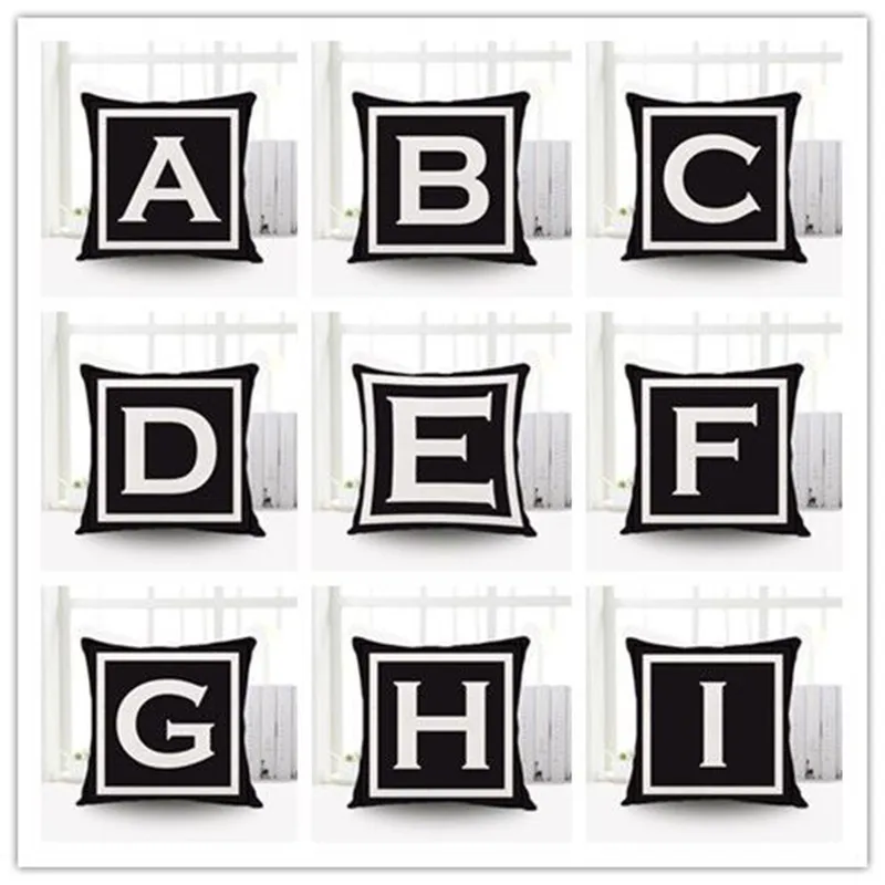 Letters Decorative Pillow Case Core Designer Cushion Letter Optional Pillow Fashion Cushions Inner Cotton Covers Home Decor 45*45cm 2201205D