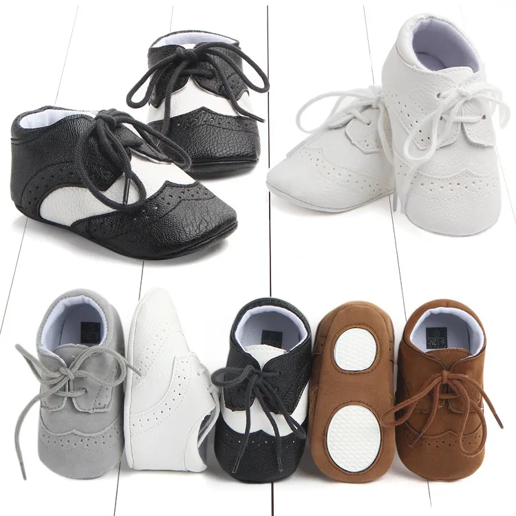 Infant Soft First Walkers Baby Boy Girl Shoes Kids Prewalker PU Boys Sports Shoes Non-slip Sneakers