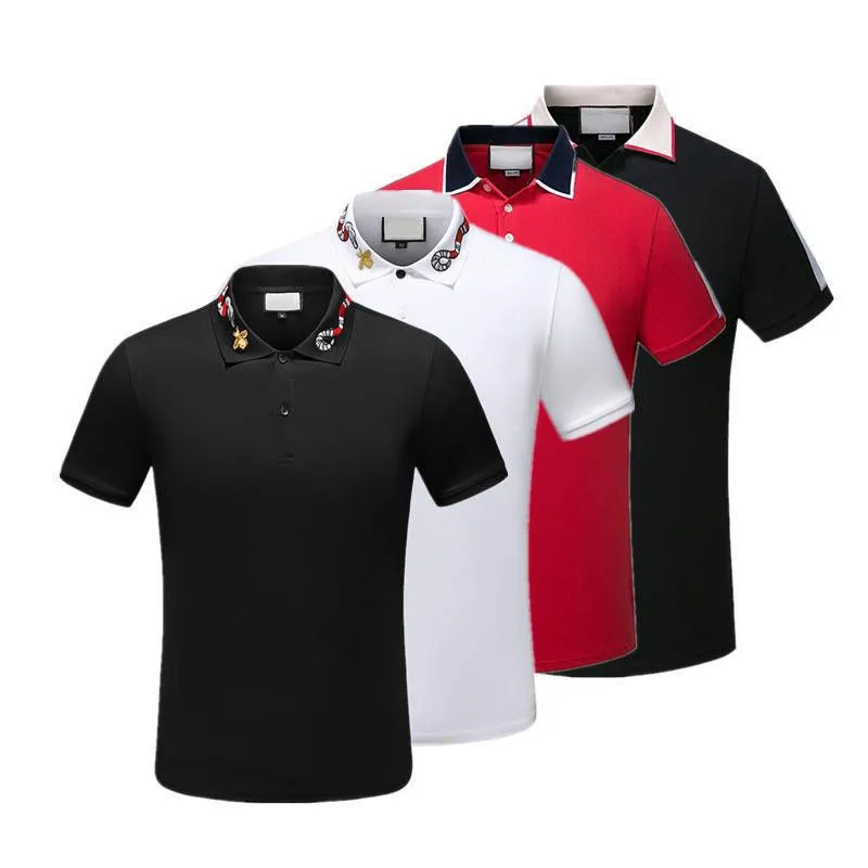 Italie mode classique mens designers hommes polos t-shirts à manches courtes broderie lettre polo t-shirts Asain taille M-3XL