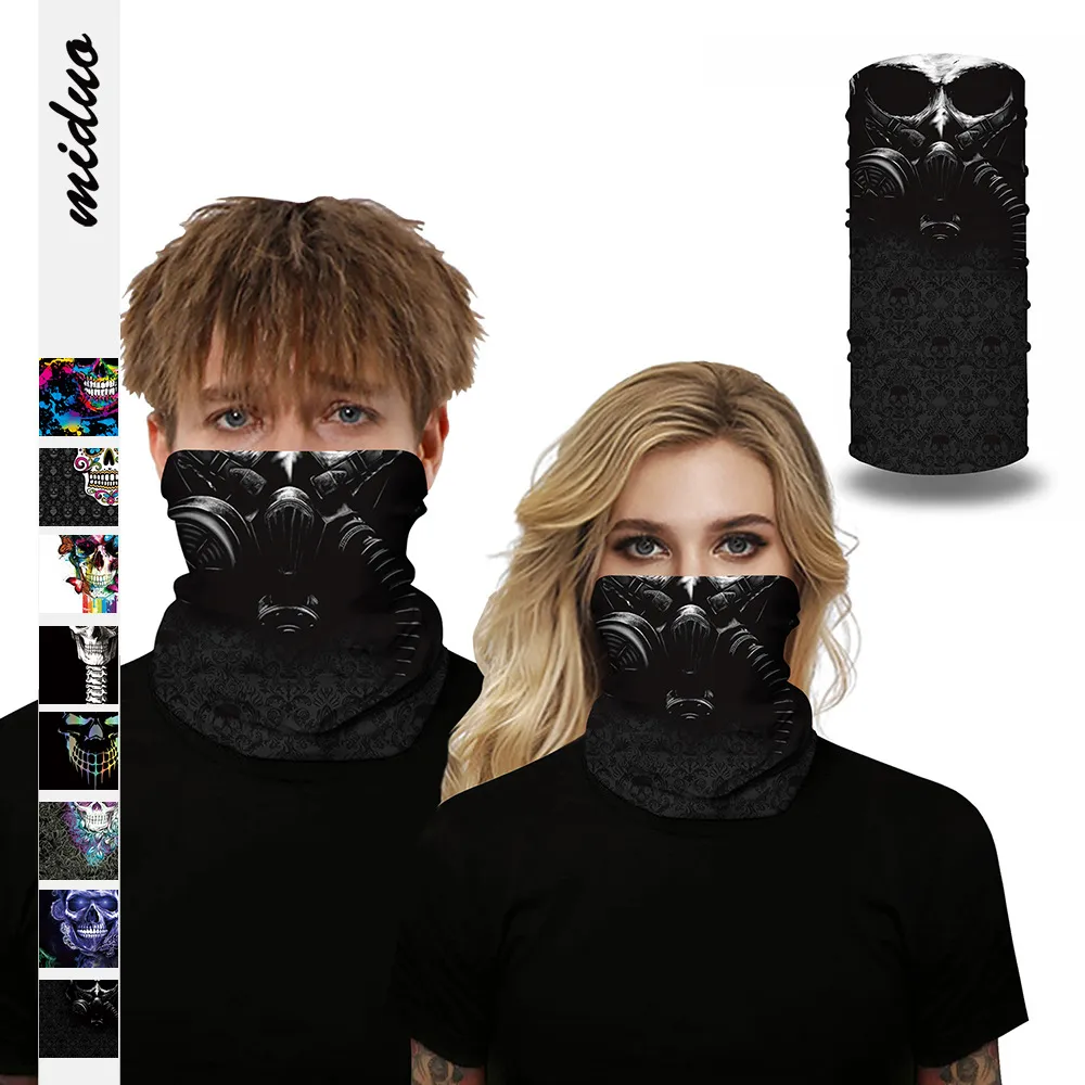 Skull Face Mask Bandanas Multifunctional Cycling Scarf Movie Clown Anime Magic Turban Mens Womens Outdoor Sports Headbands