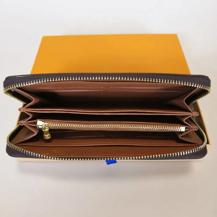 ZIPPY WALLET VERTICAL le moyen le plus élégant de transporter des cartes d'argent et des pièces de monnaie célèbres hommes de créateurs porte-cartes en cuir porte-cartes long busines