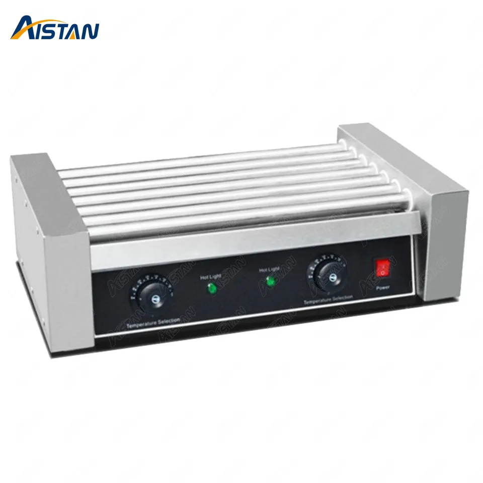 FY05 Aço inoxidável Comercial Hot Dog Grill Salsicha Fazendo Roller Máquina de Rolamento