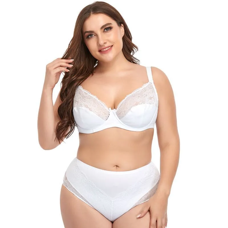  Plus Size Bra Women Full Cup Thin Underwear Plus Size